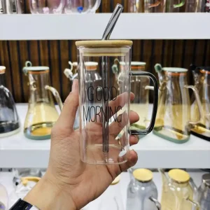 خرید-لیوان-اسموتی-گودمورنینگ-مشکی